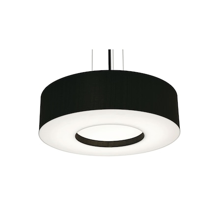 Afx Montclair 19in. Medium Base Pendant, Black Finish, Black Shade MCP1932MBBK-BK